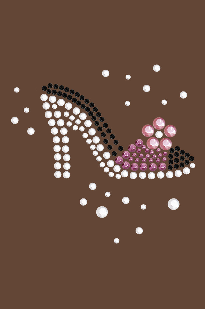 High Heel Shoe (Pink & Black) - Womens T-shirt