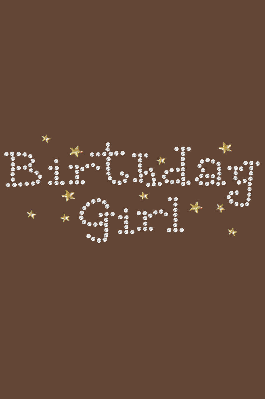 Birthday Girl with Stars - Womens T-shirt