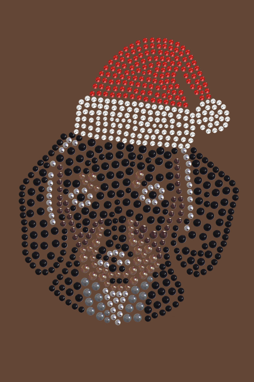 Dachshund Face with Santa Hat - Bandana