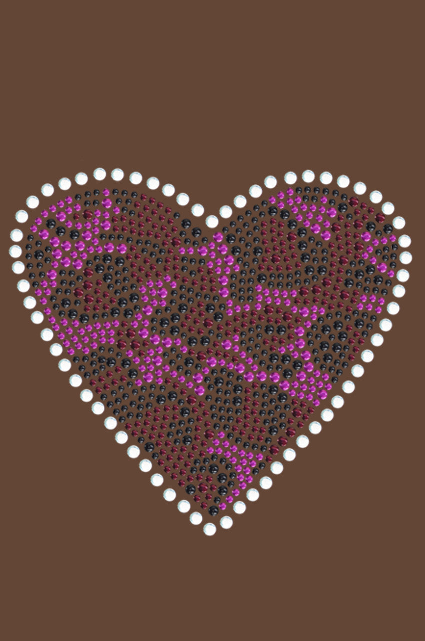 Fuchsia Leopard Heart - Womens T-shirt