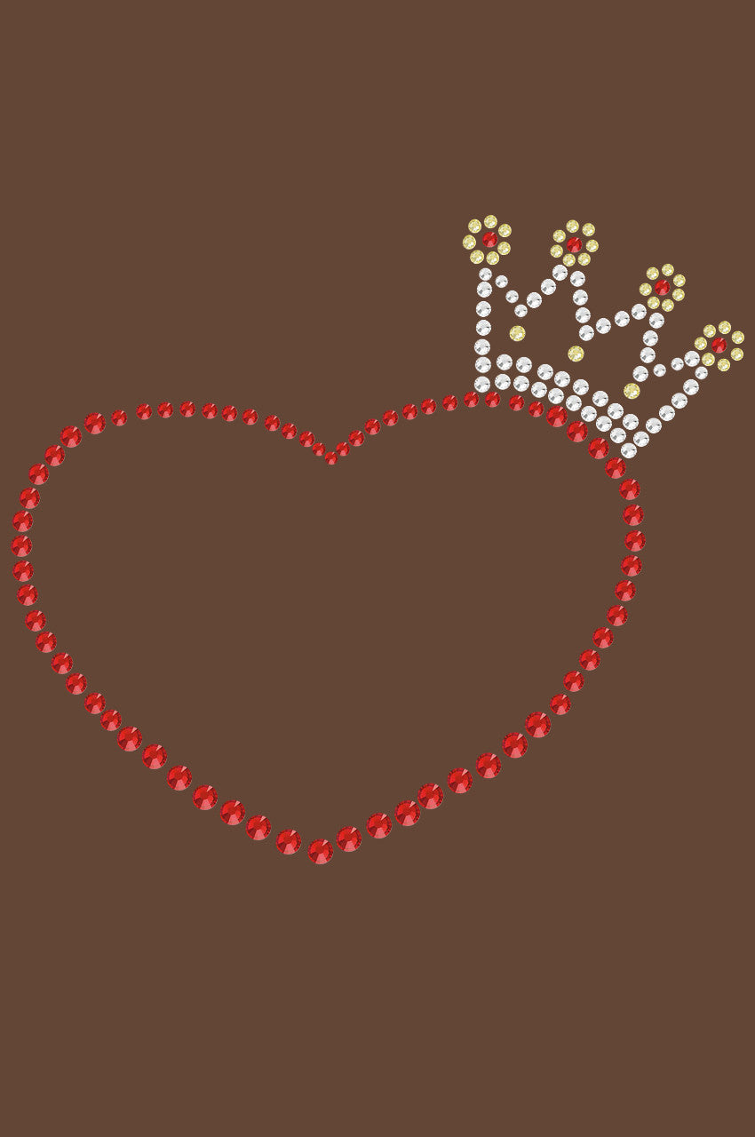Heart with Crown - Womens T-shirt