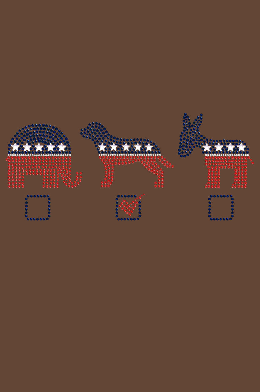 Vote Dog, Elephant, Donkey - Womens T-shirt