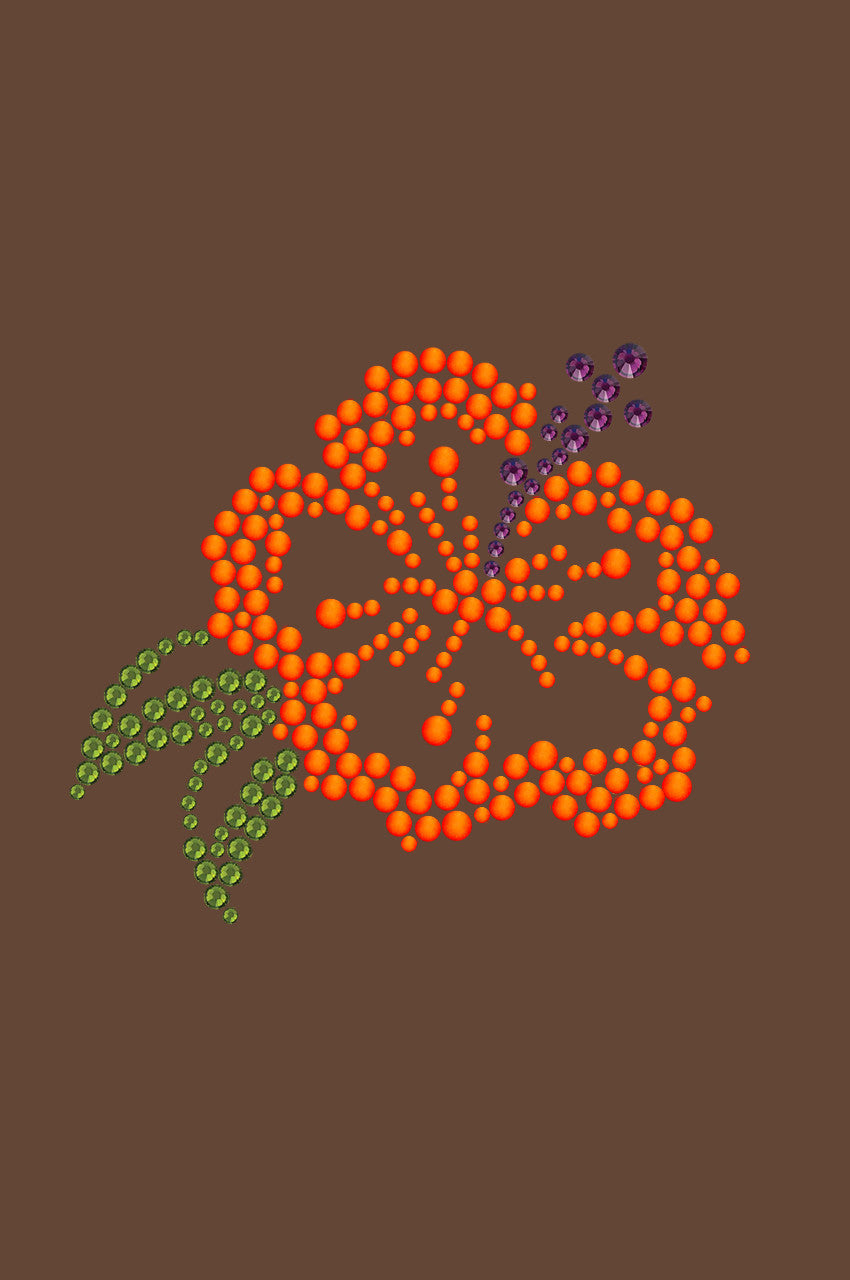 Orange Hibiscus - Womens T-shirt