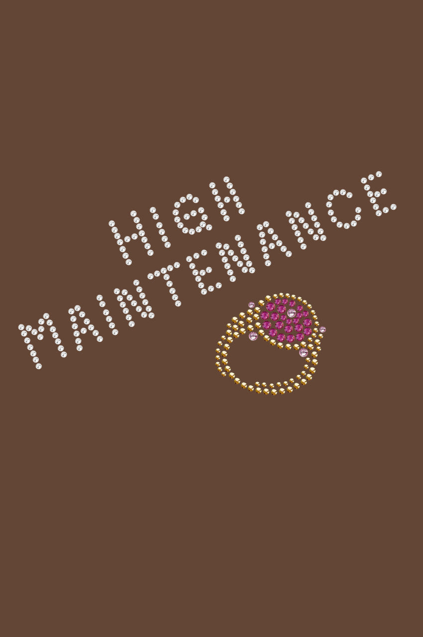 High Maintenance - Austrian crystal Fuchsia Ring - Womens T-shirt