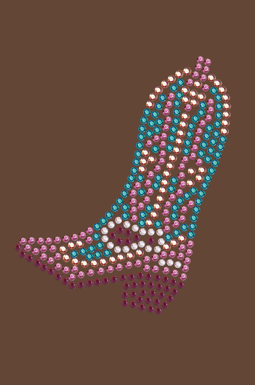 Boot (Pink & Turquoise) - Womens T-shirt