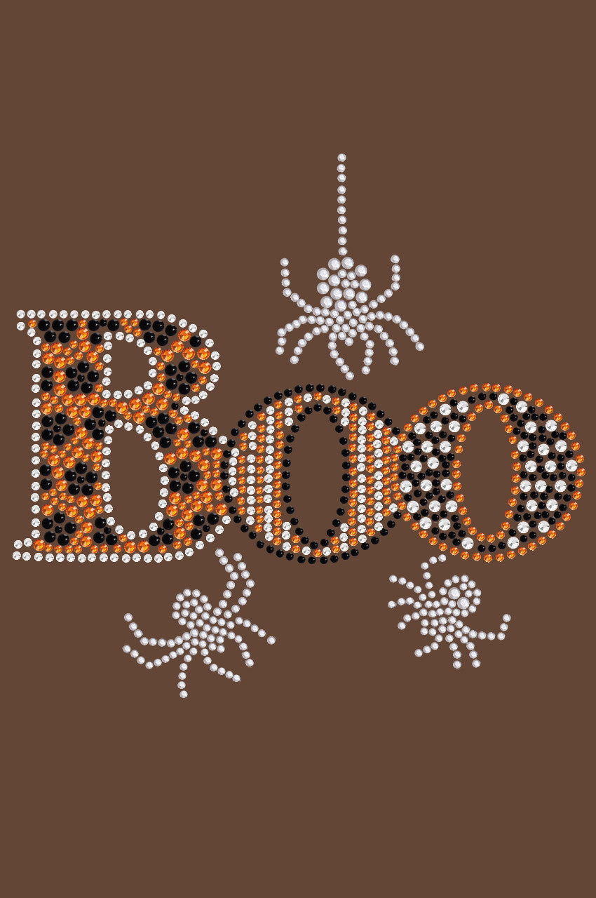 Boo with Silver Spiders - Womens T-shirt