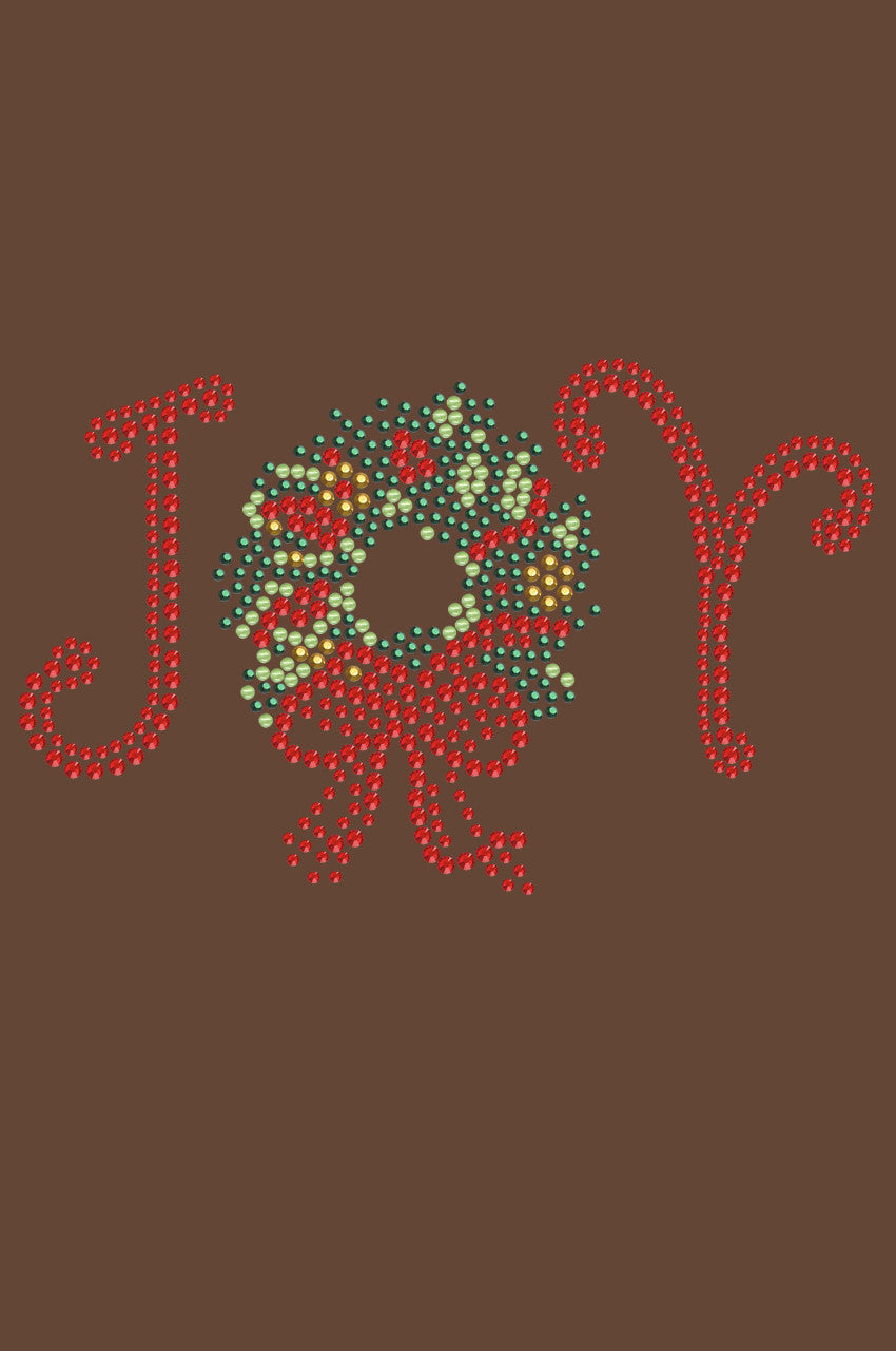Joy Christmas Wreath - Womens T-shirt