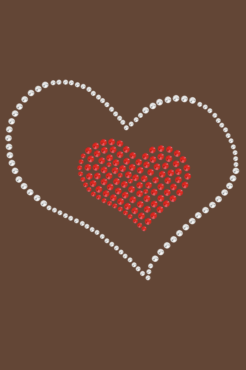 Red Heart inside Heart - Womens T-shirt