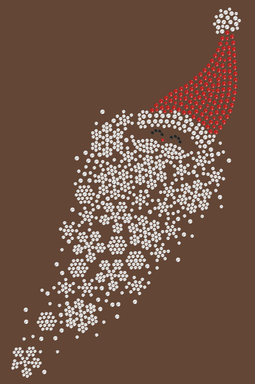 Santa Face with Snowflake Beard - Womens T-shirt