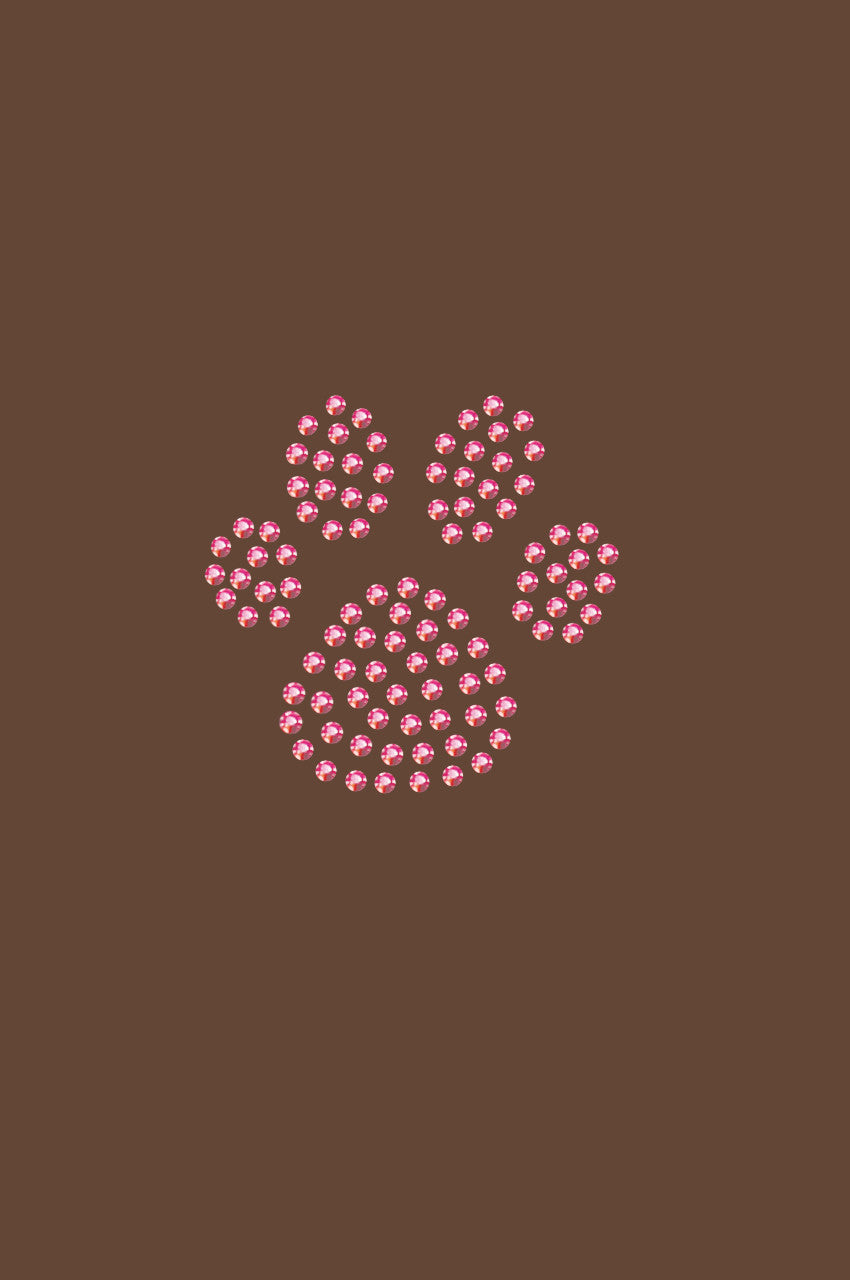 Paw (Pink Rhinestuds) - Womens T-shirt