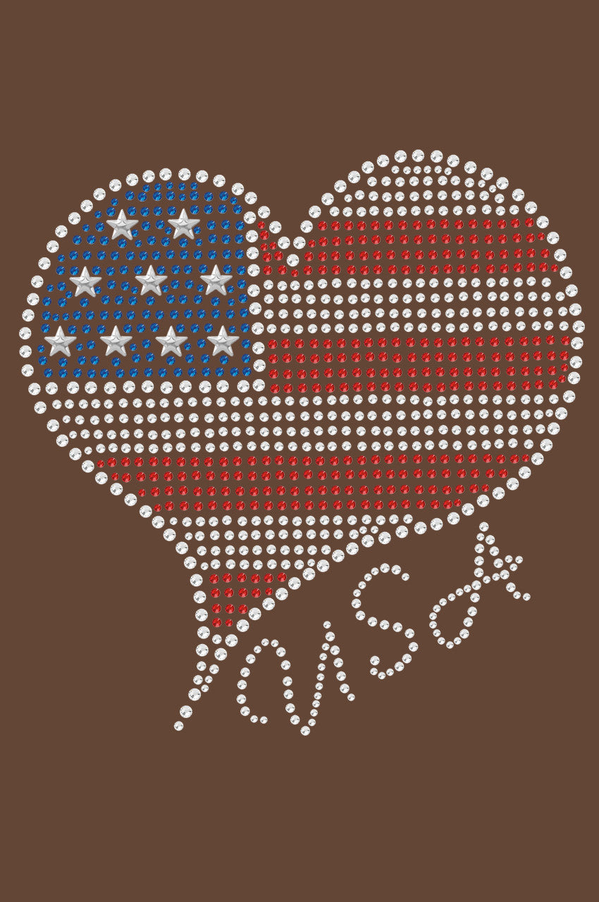 Patriotic American Heart 3 - Womens T-shirt