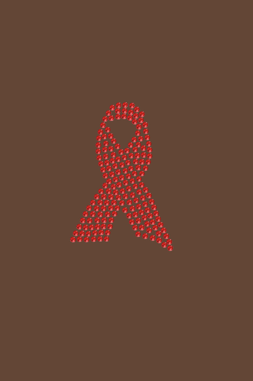 Ribbon (Red Rhinestones) - Women's T-shirt