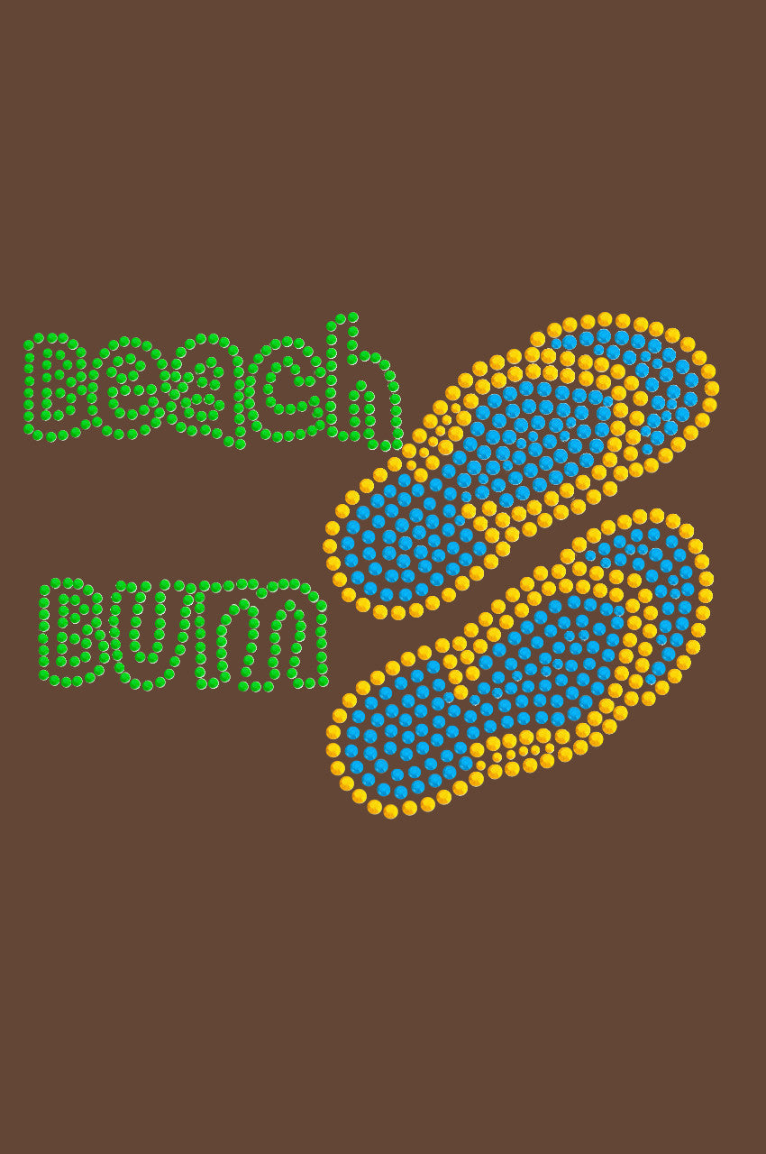 Beach Bum with Flip Flops - Womens T-shirt