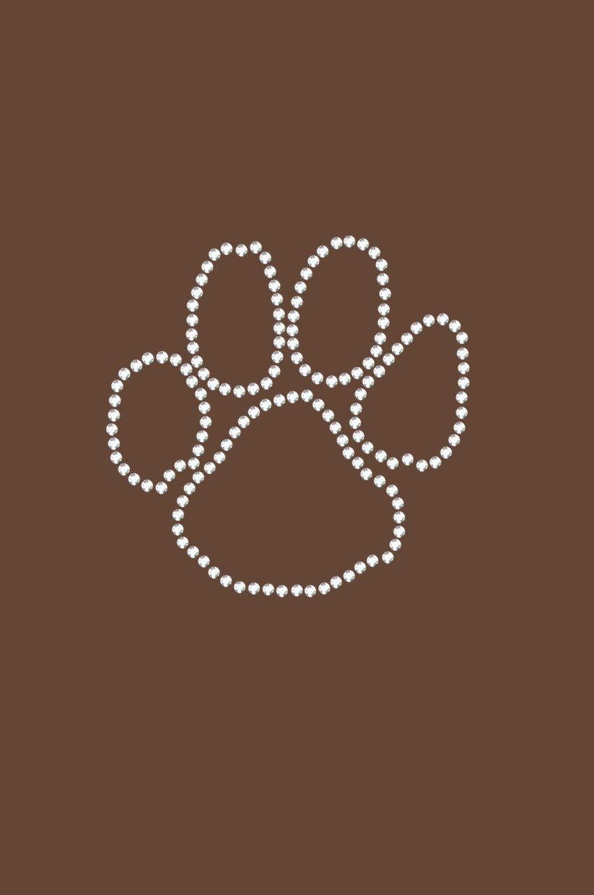 Paw (Rhinestone Outline) - Womens T-shirt