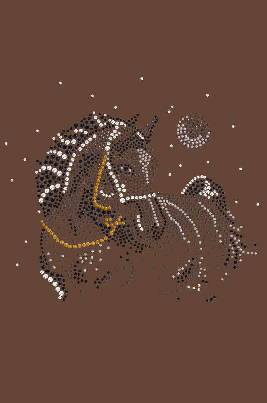 Horse with Stars & Moon - Womens T-shirt