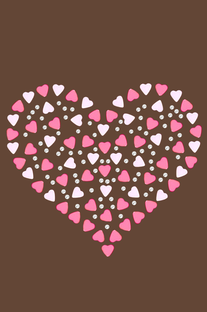 Pink Nailhead Hearts - Womens T-shirt