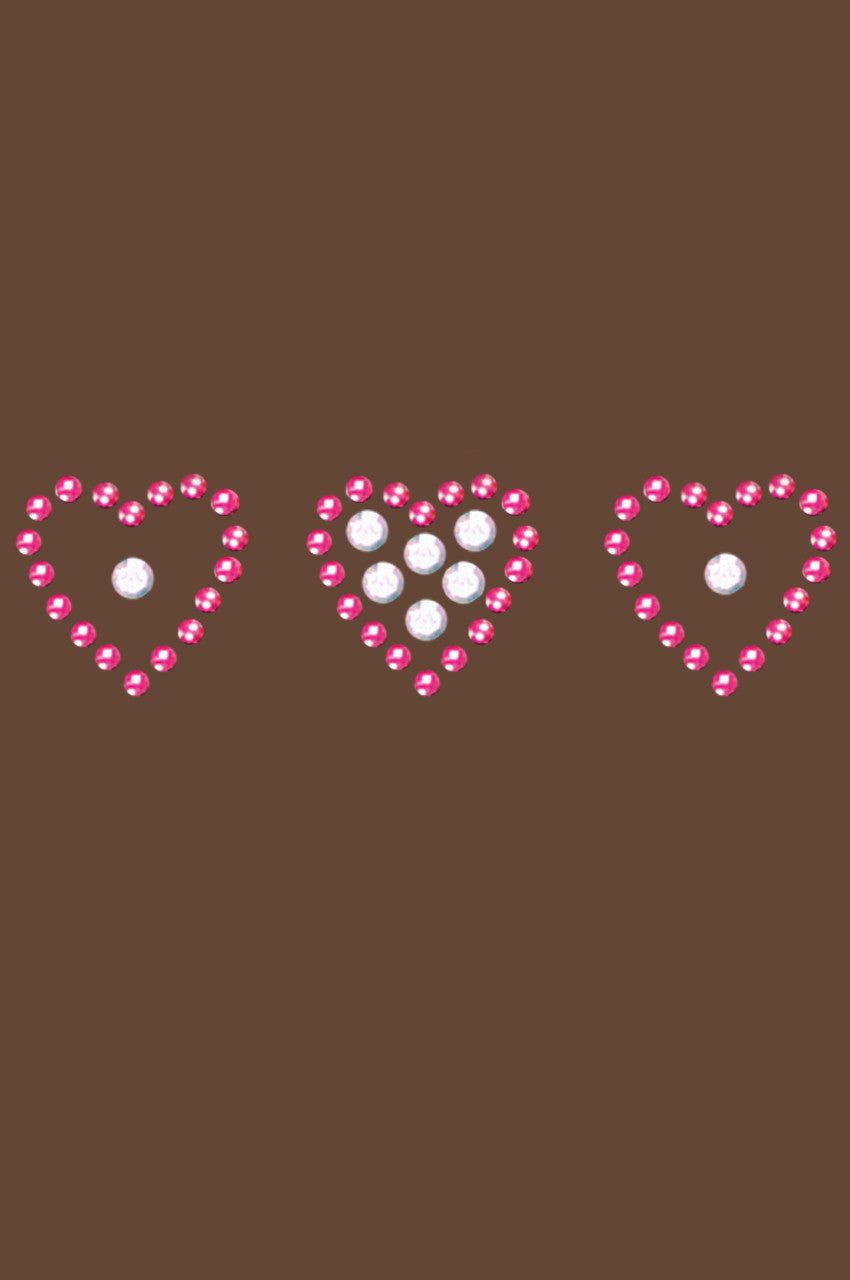 Three Little Hearts - Womens T-shirt
