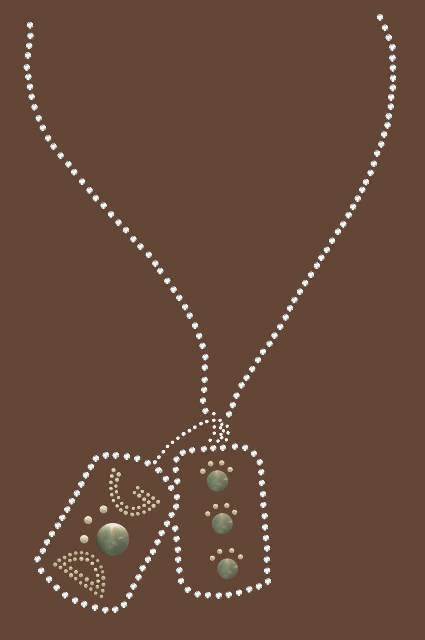 Dog Tag Necklace 1- Womens T-shirt
