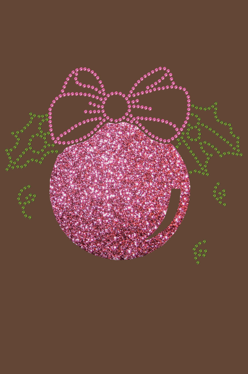 Pink Glitter Ornament - Womens T-shirt