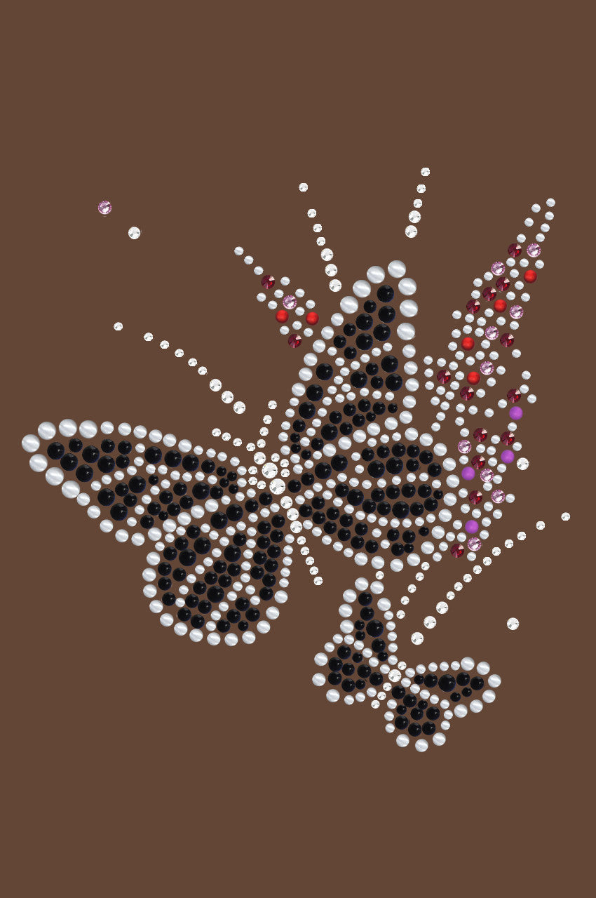 Black Butterfly with Flowers - Bandannas