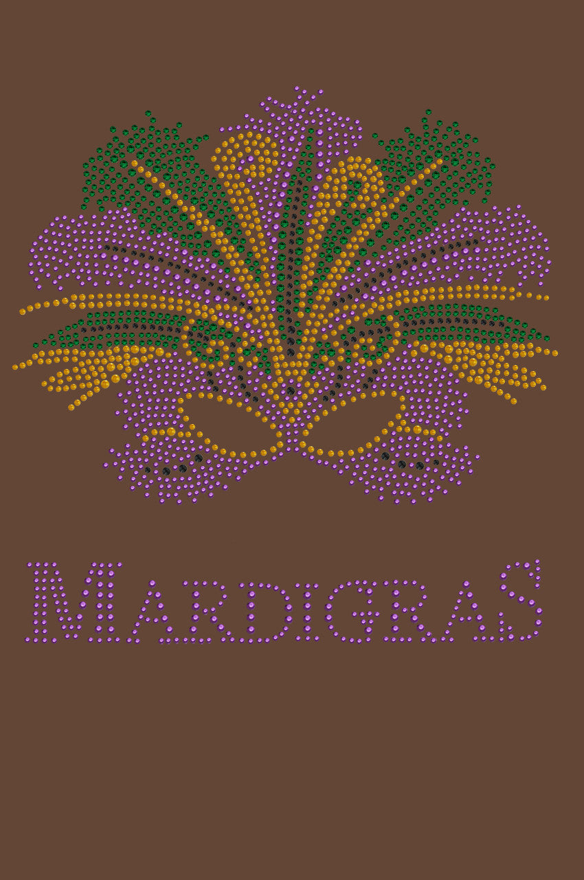 Madi Gras with Mask - Womens T-shirt