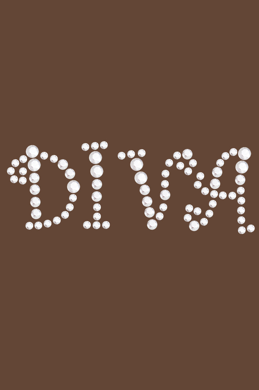 Diva (Silver Rhinestuds) - Womens T-shirt