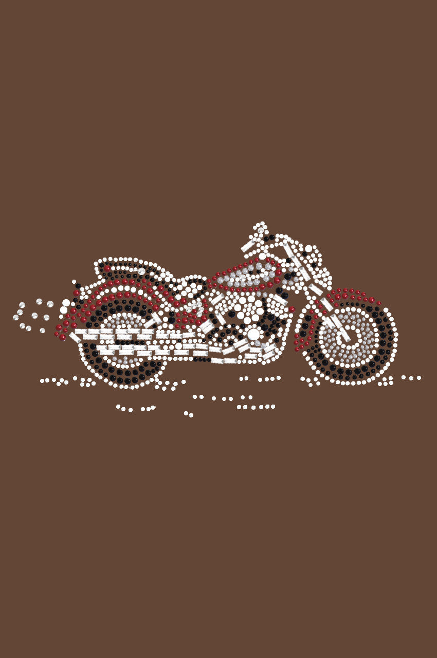 Motorcycle - Large Red & Black - Womens T-shirt