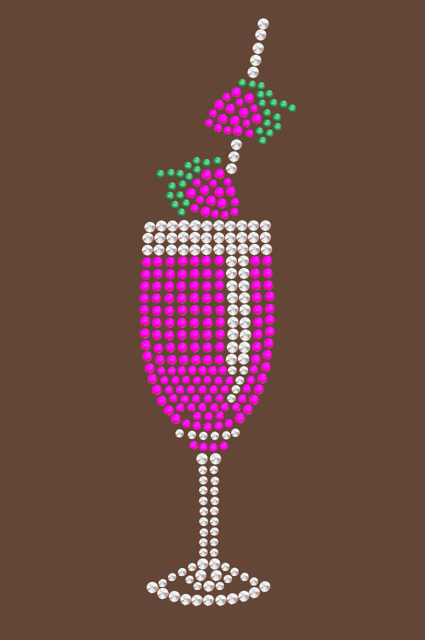 Strawberry Daiquiri - Austrian crystal Rhinestones - Womens T-shirt