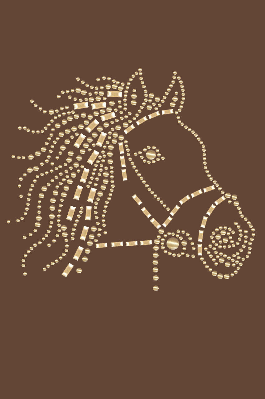 Horse Face (Gold) - Womens T-shirt