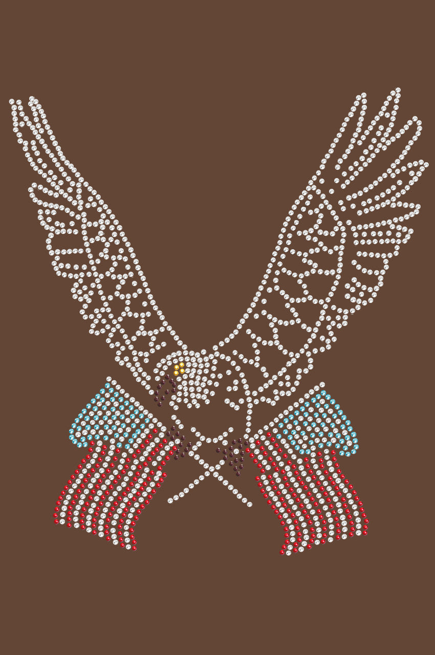 Eagle with Flags - Womens T-shirt