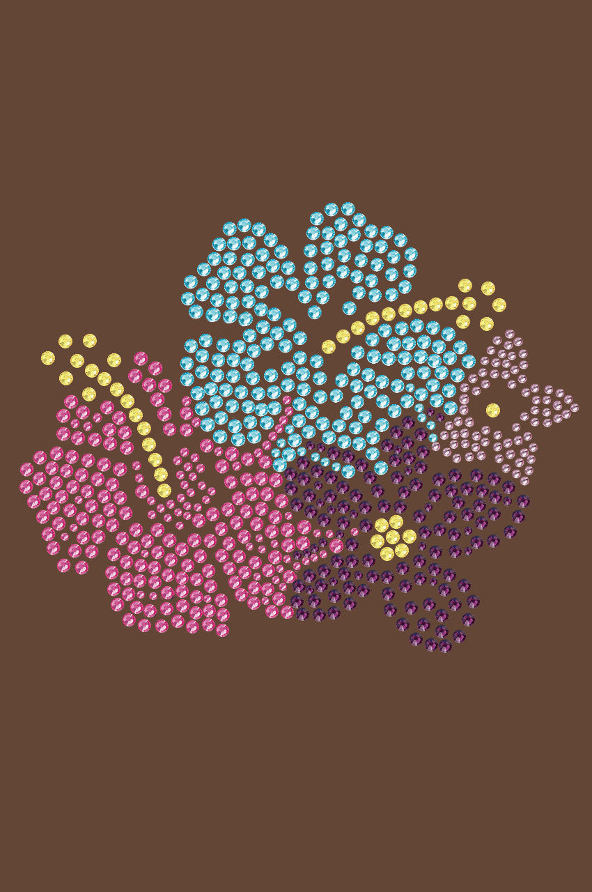 Pink, Blue & Purple Hibiscus - Bandanna