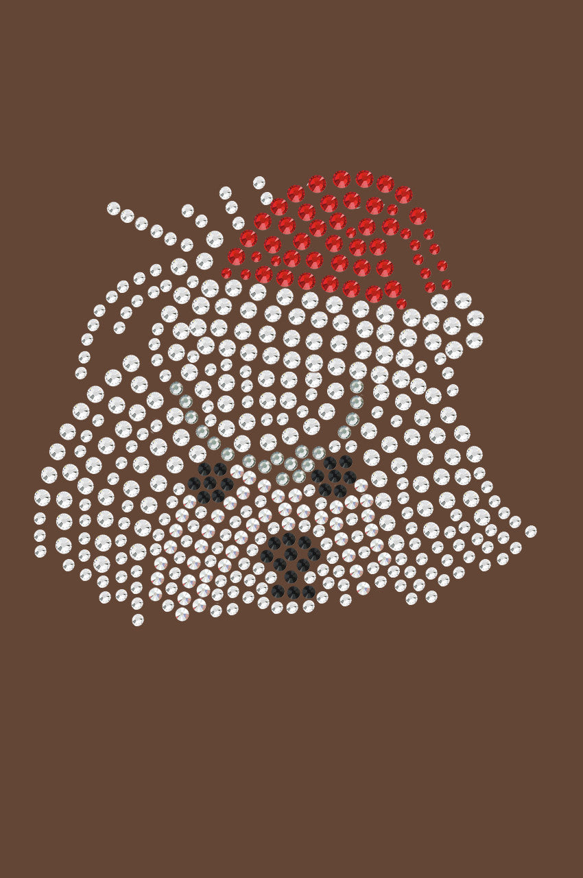 Maltese Face with Santa Hat - Bandana