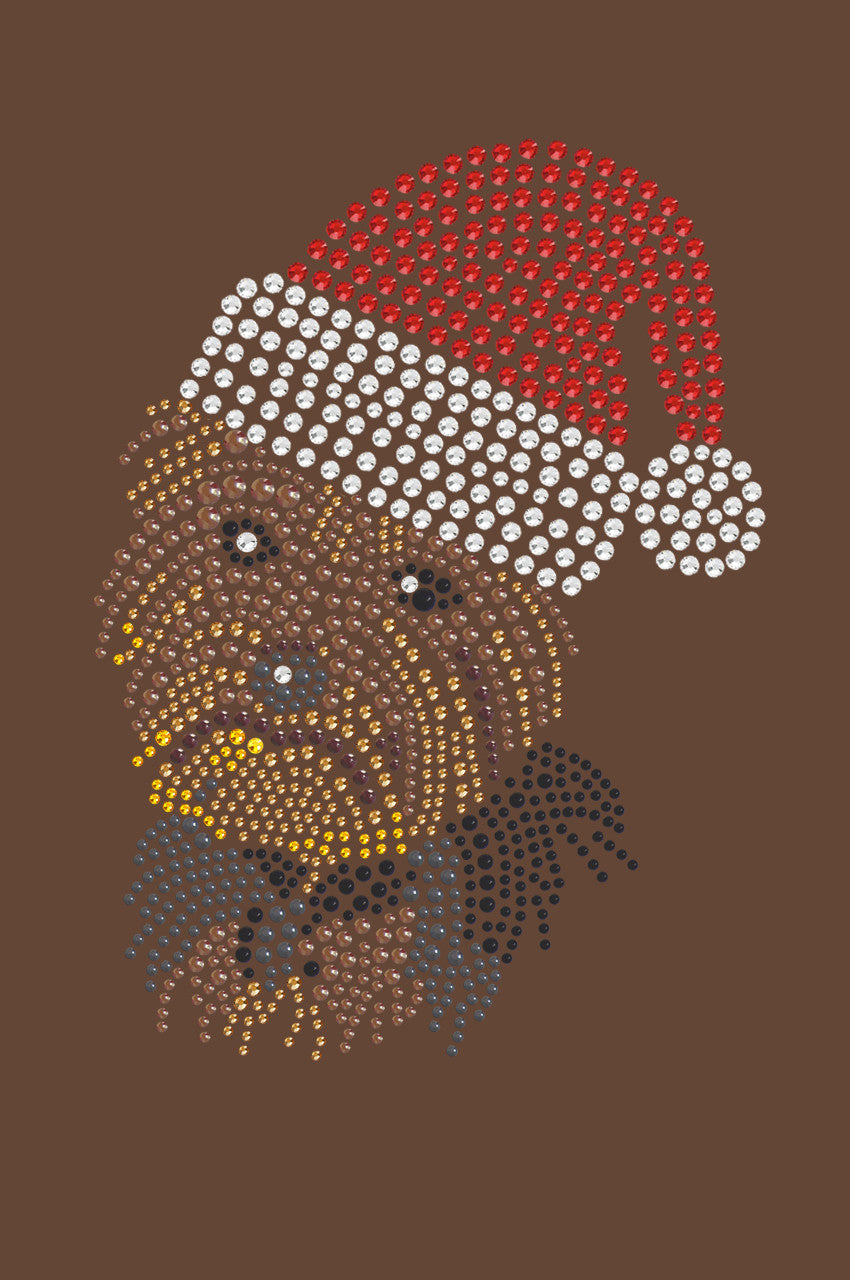 Yorkie Face 1 with Santa Hat - Womens T-shirt