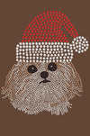 Shih Tzu with Santa Hat - Womens T-shirt