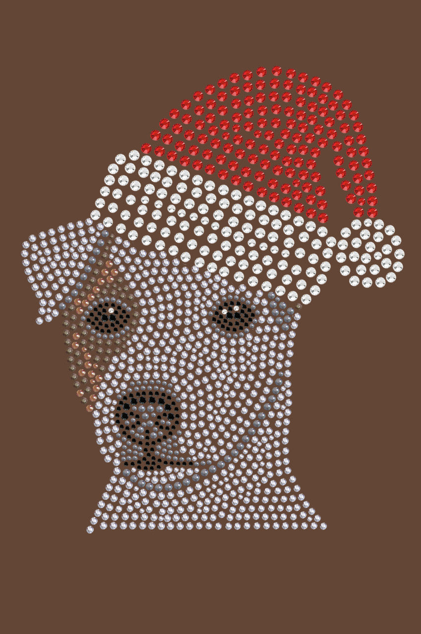 Jack Russell Terrier with Santa Hat - Womens T-shirt