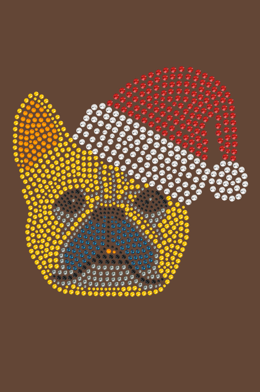 French Bull Dog with Santa Hat - Women's T-shirt