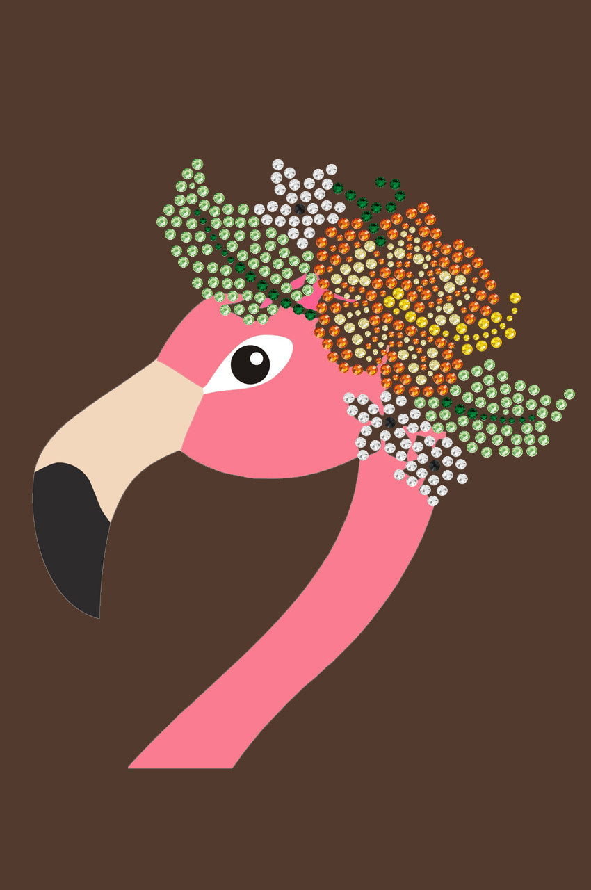 Flamingo with Flowers - Womens Tee