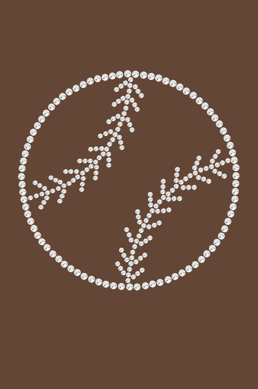 Baseball (Rhinestone Outline) - Womens Tee