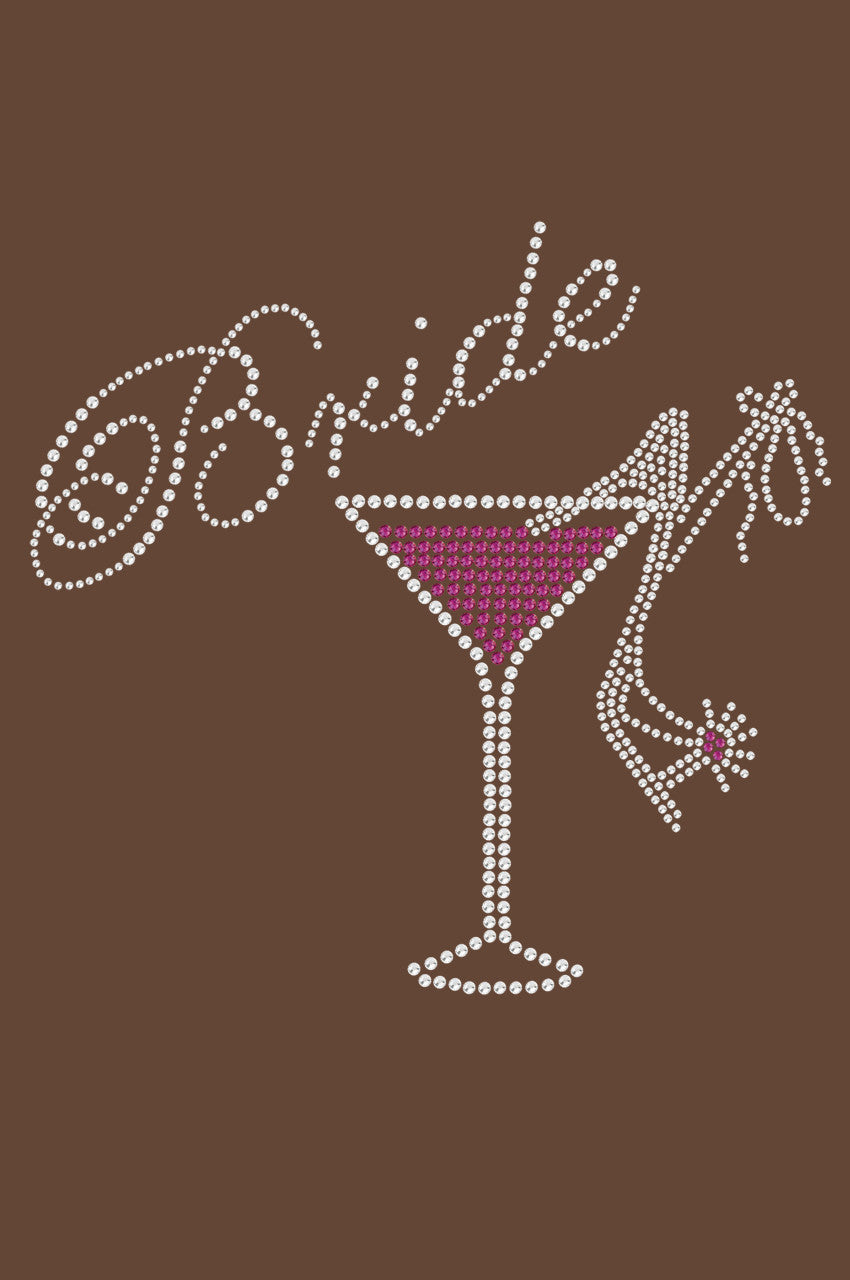 Bride with Drink & High Heel Shoe - Womens T-shirt