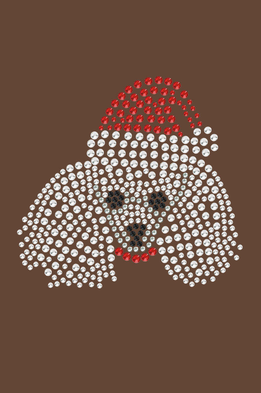 Poodle Face with Santa Hat - Bandana