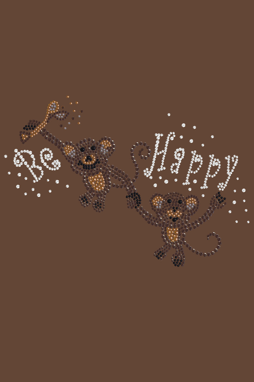 Monkeys - Be Happy - Womens T-shirt