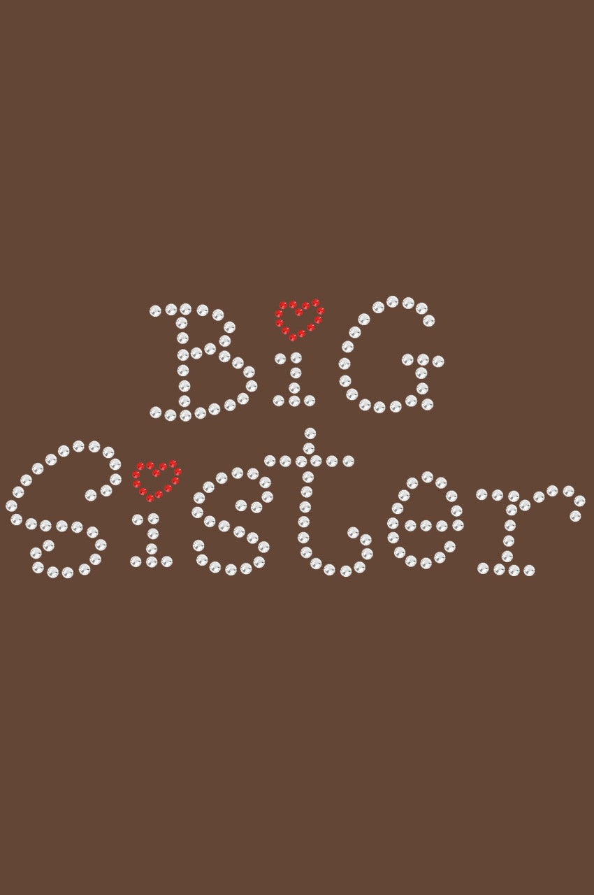 Big Sister with Red Heart - Womens T-shirt