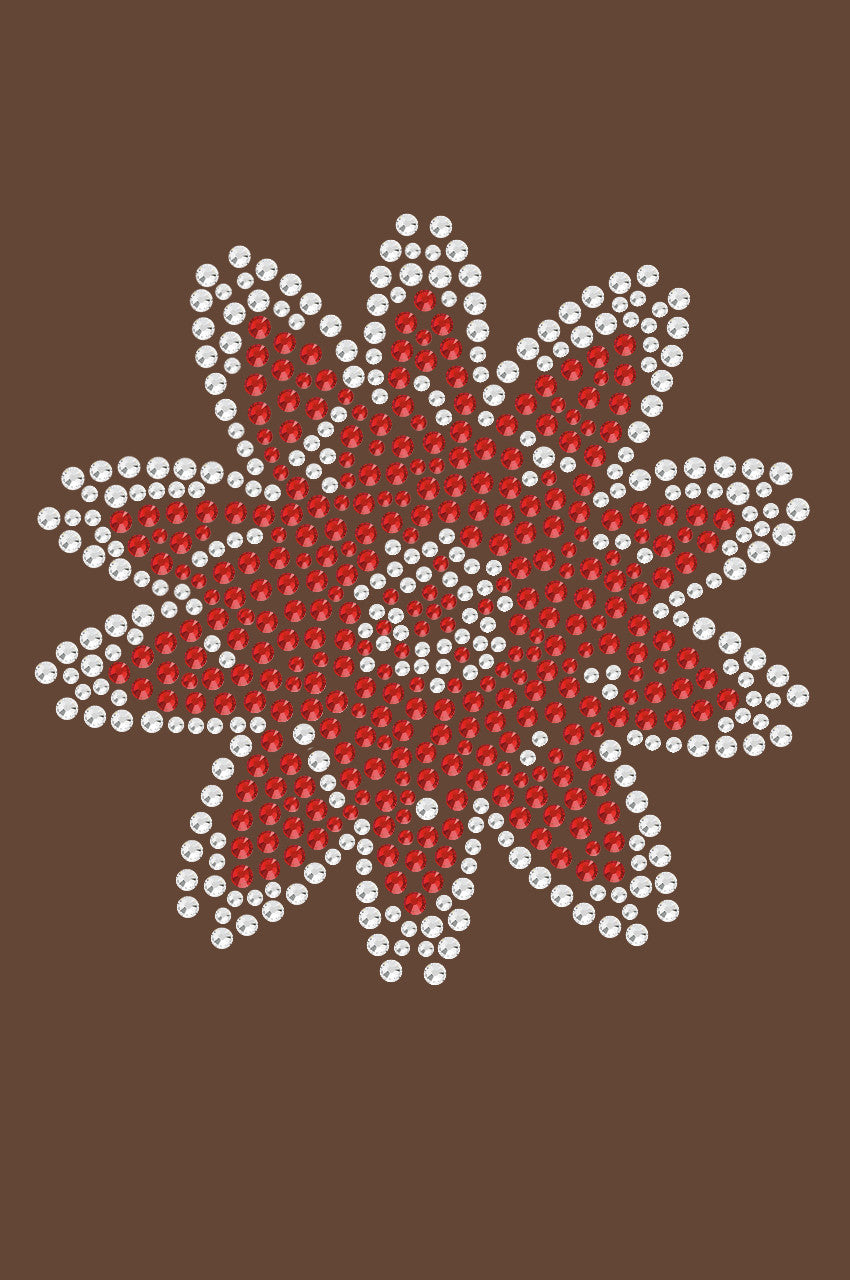 Red Rhinestone Flower - Bandanna