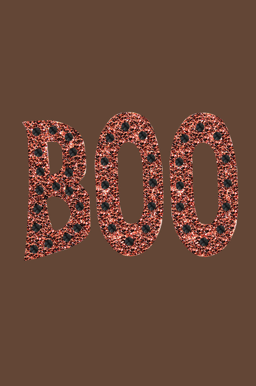 Orange Glitter Boo - Womens T-shirt