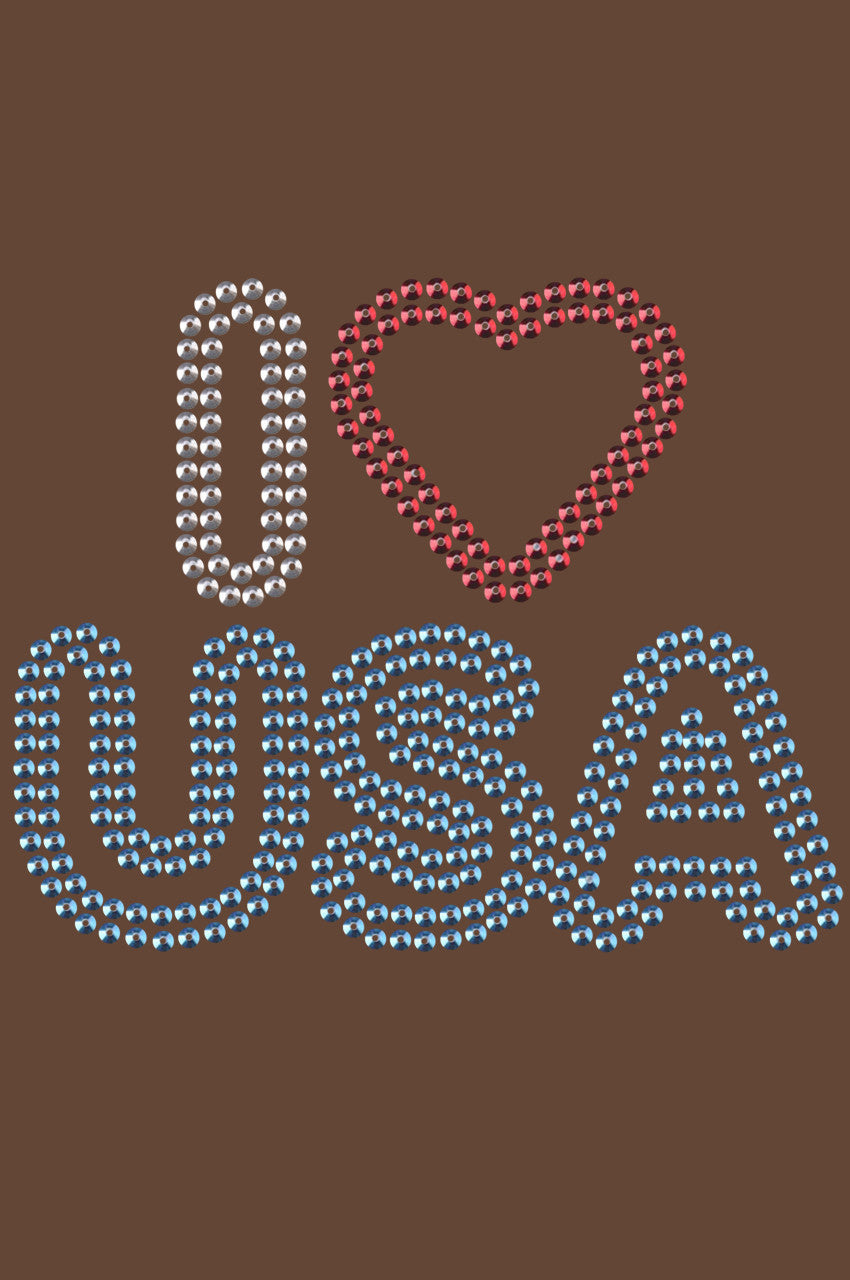 I Love USA 2- Womens T-shirt