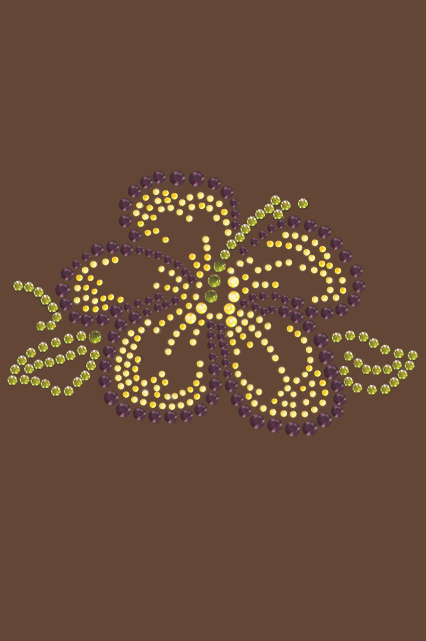 Purple & Yellow Hibiscus - Bandanna