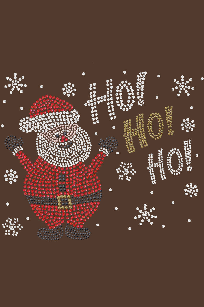 Ho Ho Santa with Snowflakes - Womens Tee