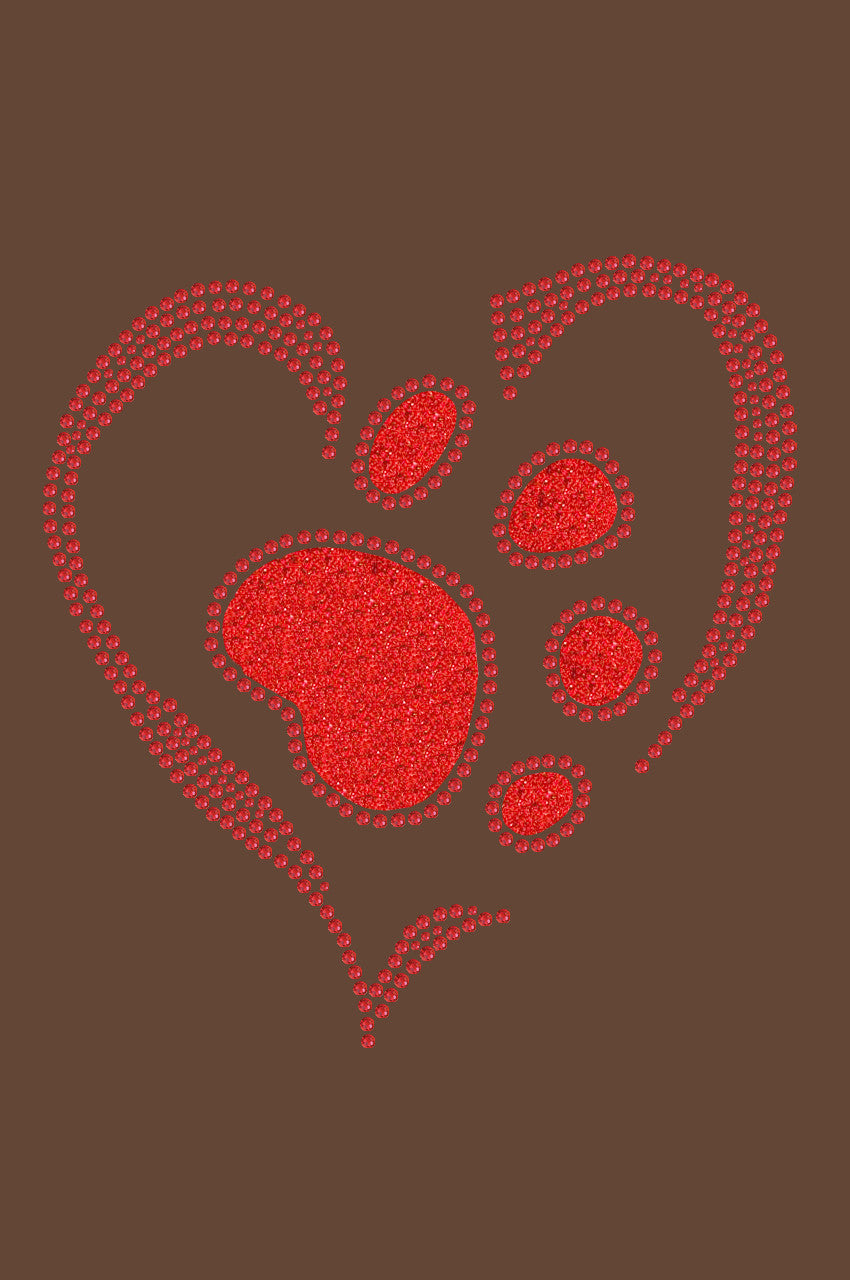Red Paw Heart - Women's T-shirt