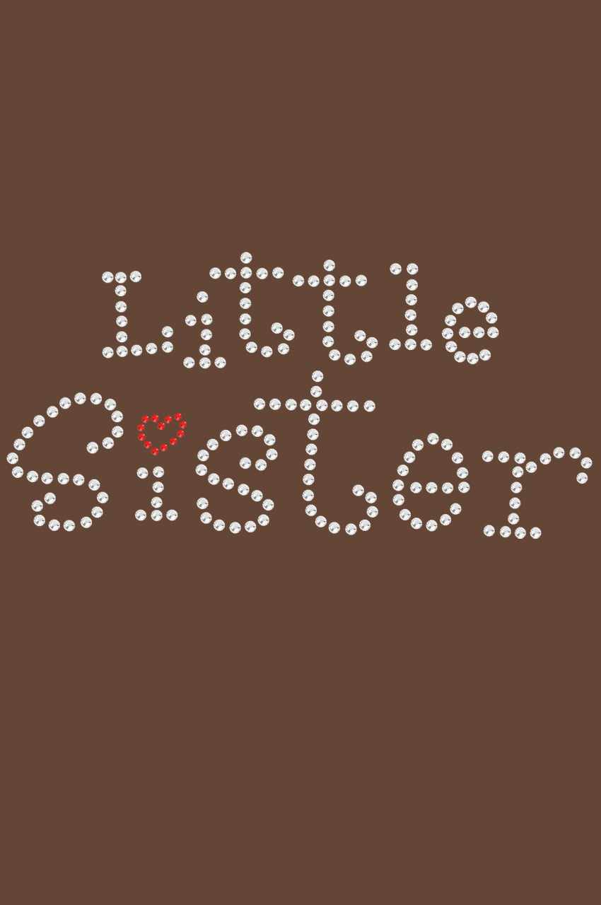 Little Sister with Red Heart - Womens T-shirt