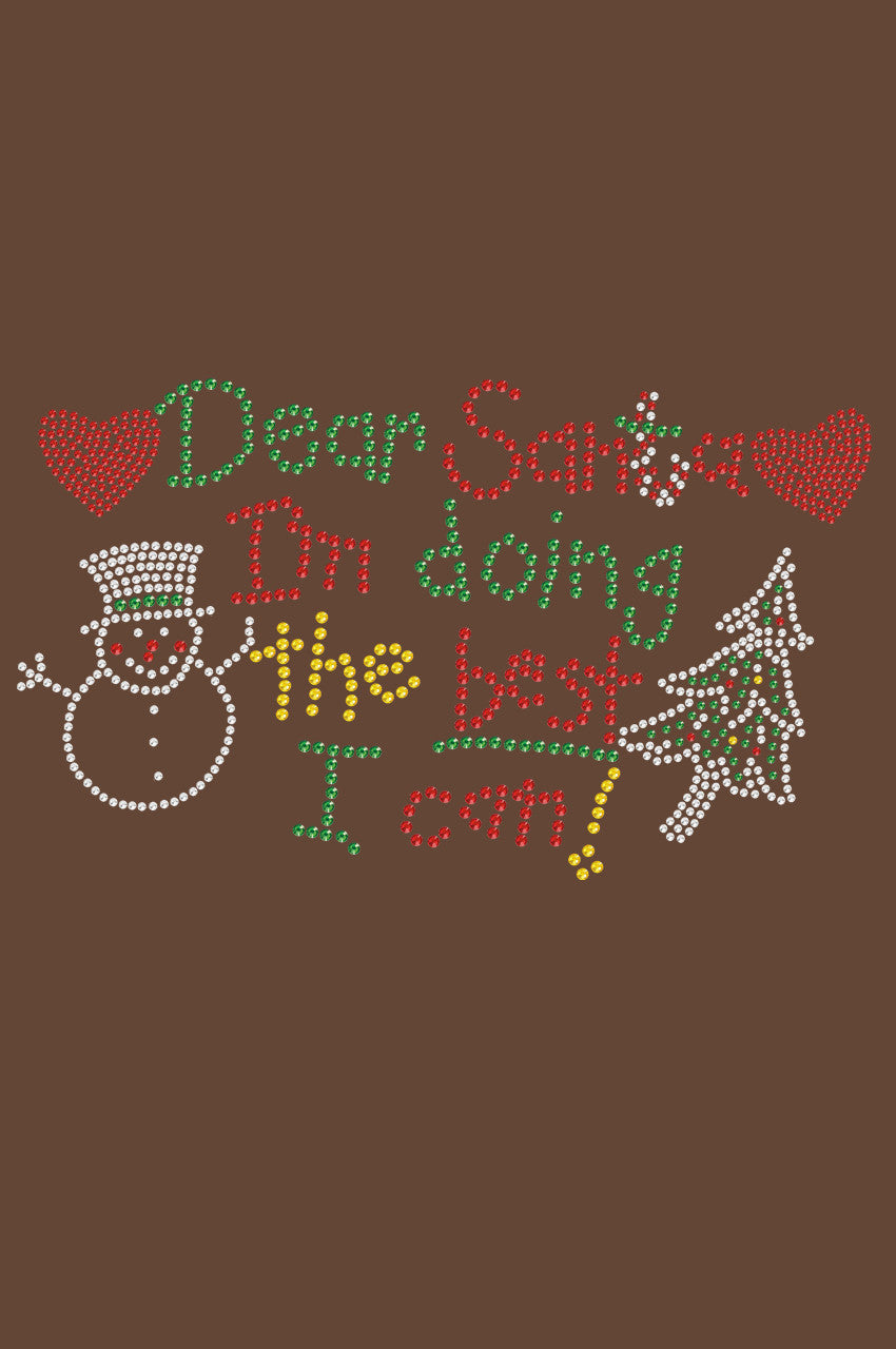 Dear Santa Im Doing the Best I Can - Womens T-shirt